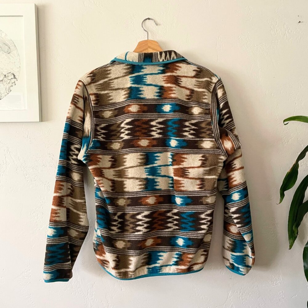 PATAGONIA Lightweight Synchilla Snap-T Fleece Pullover Aztec Print | Size S - Picture 2 of 4